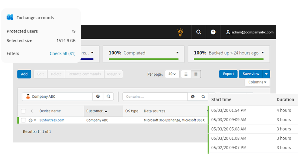 Microsoft Office 365 Backup - Exchange, SharePoint and OneDrive